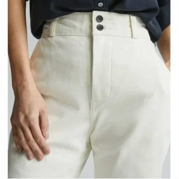 NWT Everlane The Organic Straight Leg Pant Womens 10 Bone - Picture 3 of 15